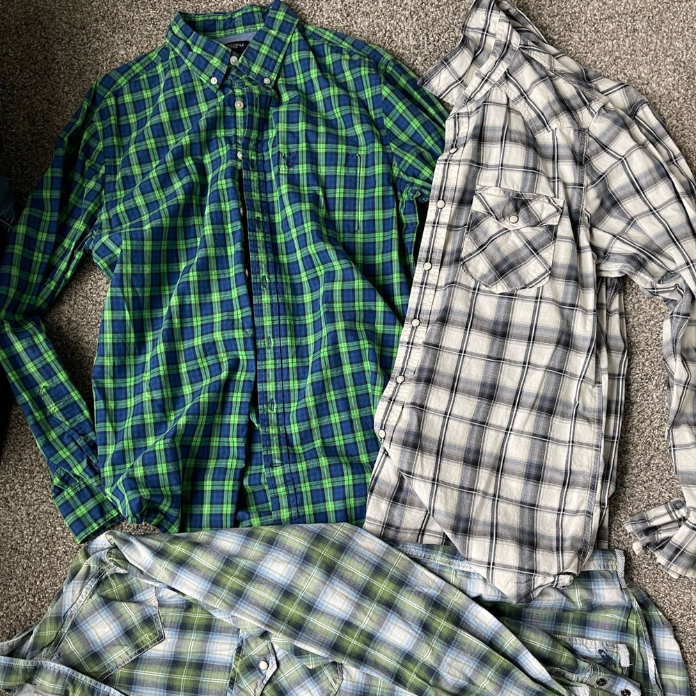 Large tall American eagle button ups